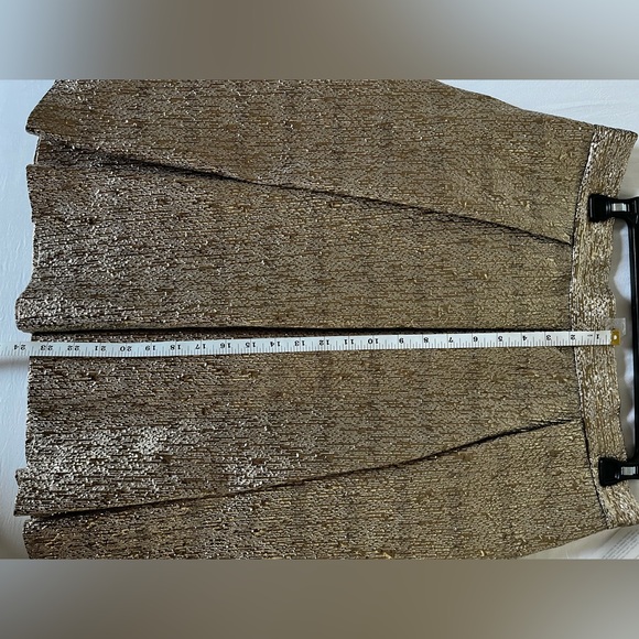 Eliza J Midi Bronze A-Line Skirt with Pockets - Picture 10 of 12